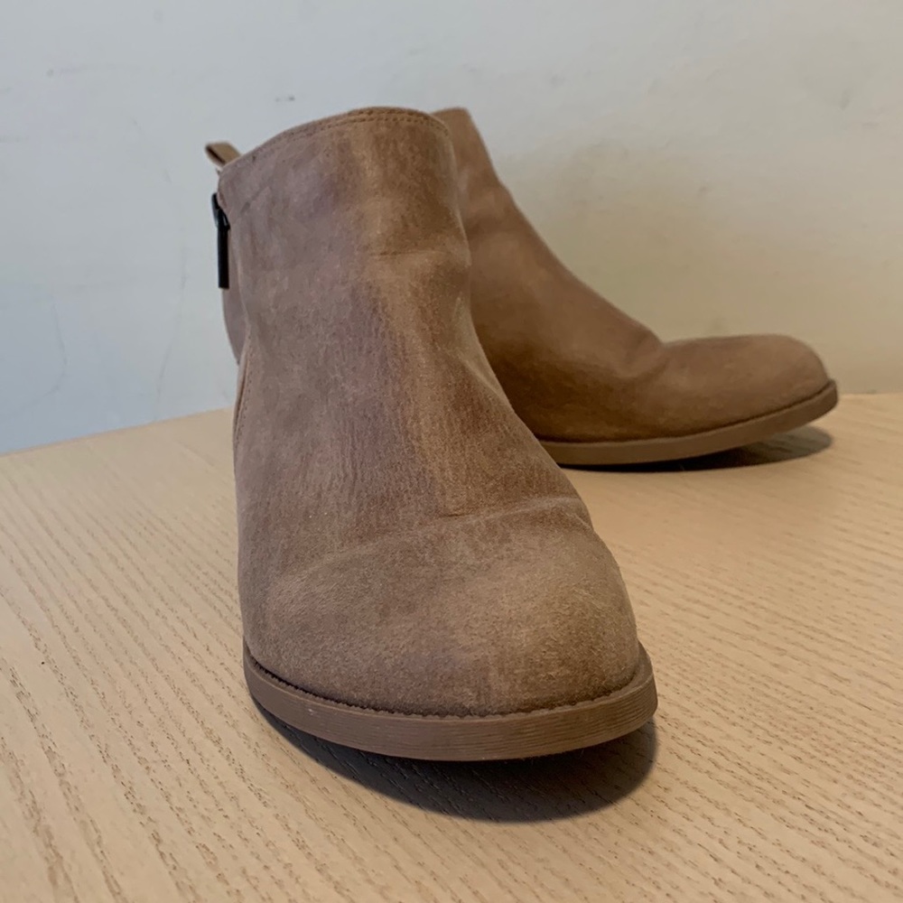 Ankle booties with zippers